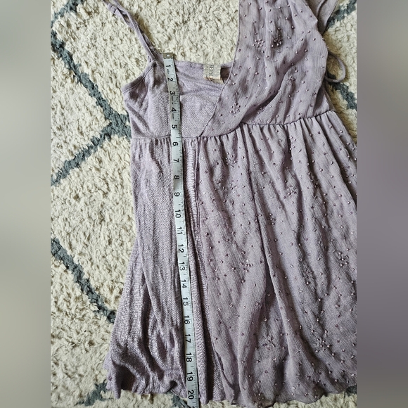 Free People One Shoulder Beaded Tunic Tank Xs - Picture 3 of 6